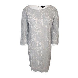 Aakaa Gray Lace Shift Dress NWT Small